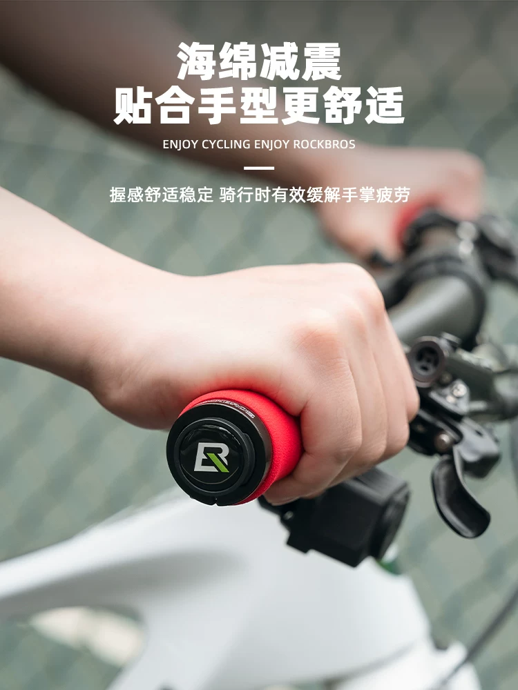 Rock Brothers Tay Lái Xe Đạp Tay Cầm Xe Đạp Leo Núi Khóa Xốp Tay Lái Chống Trơn Trượt Thoải Mái Giảm Chấn Đi Xe Đạp Phụ Kiện Dành Cho Nam