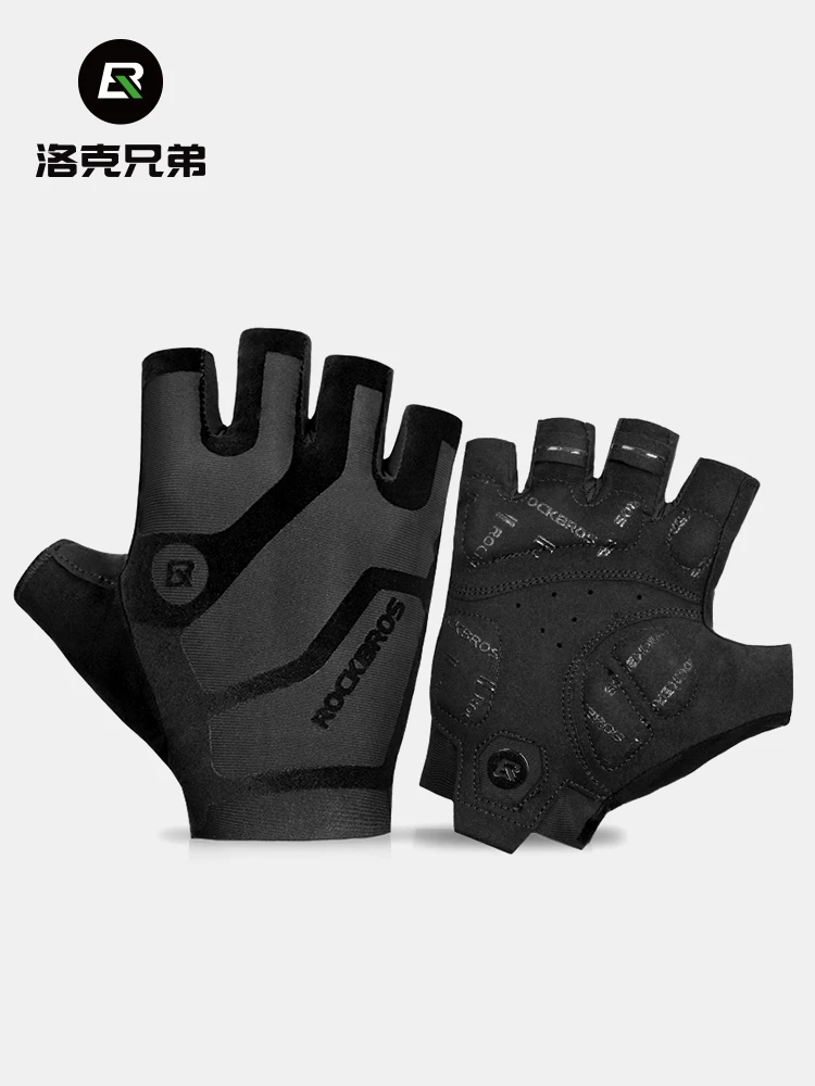 Găng Tay Xe Đạp Rock Brothers Găng Tay Xe Đạp Nửa Ngón Thể Thao Ngắn Ngón Tay Xe Đạp Đường Núi Nam Thoáng Khí Mùa Hè