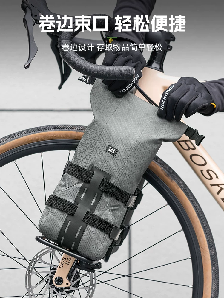 Túi đựng đồ trên phuộc xe đạp Rock Brothers, dành cho xe đạp leo núi, đường sỏi, du lịch, xe đạp địa hình, chống thấm nước