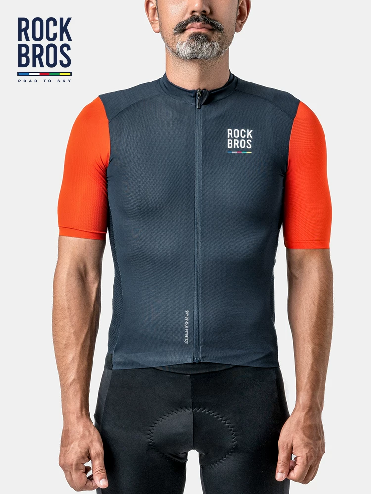 Rock Brothers Sky Road Series Áo đi xe đạp ngắn tay Áo thể thao nam đi xe đạp leo núi mùa hè