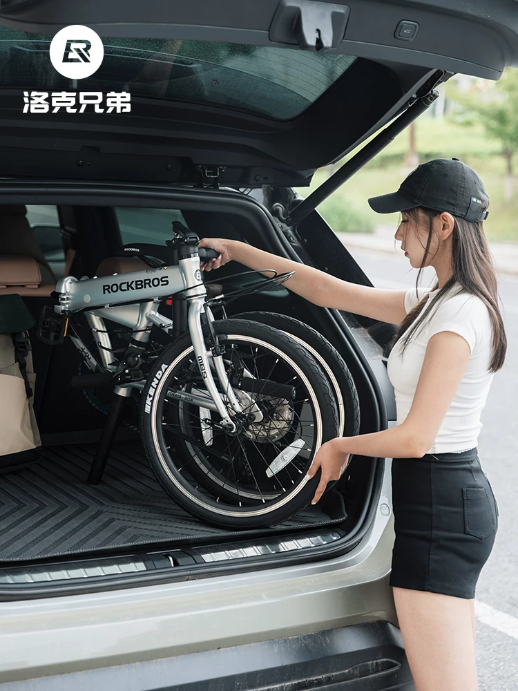 Xe đạp gấp Rock Brothers Xe đạp đi làm dành cho người lớn 20inch tốc độ di động với hộp số 8 tốc độ và phanh chữ V dành cho nam và nữ, xe đạp dành cho sinh viên