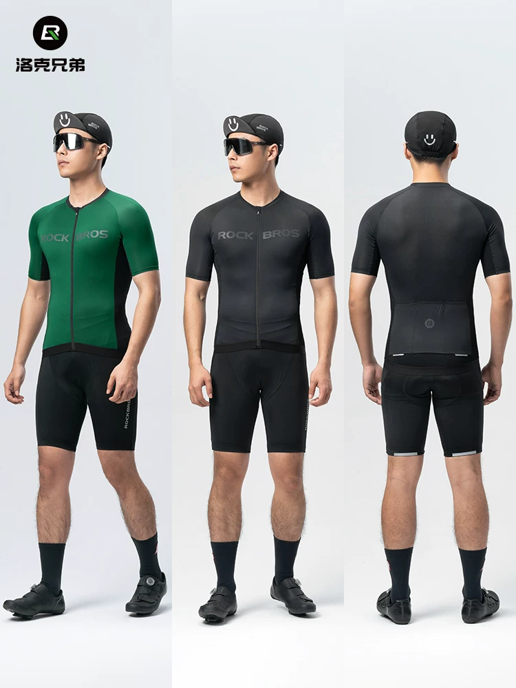 Bộ áo đi xe đạp Rock Brothers mùa hè quần short ngắn tay nam hàng đầu xe đạp leo núi đi xe đạp thể thao