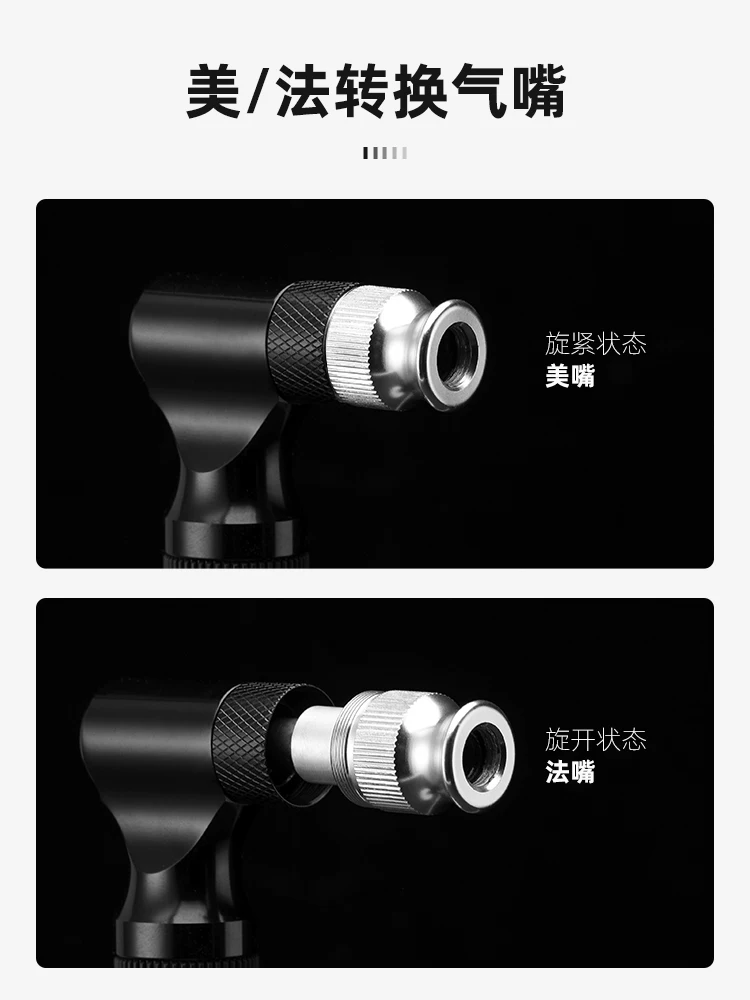 Máy bơm xe đạp di động Rock Brothers mini cao áp xe đạp leo núi xe đạp đường bộ đi xe đạp tại nhà máy bơm không khí bóng rổ