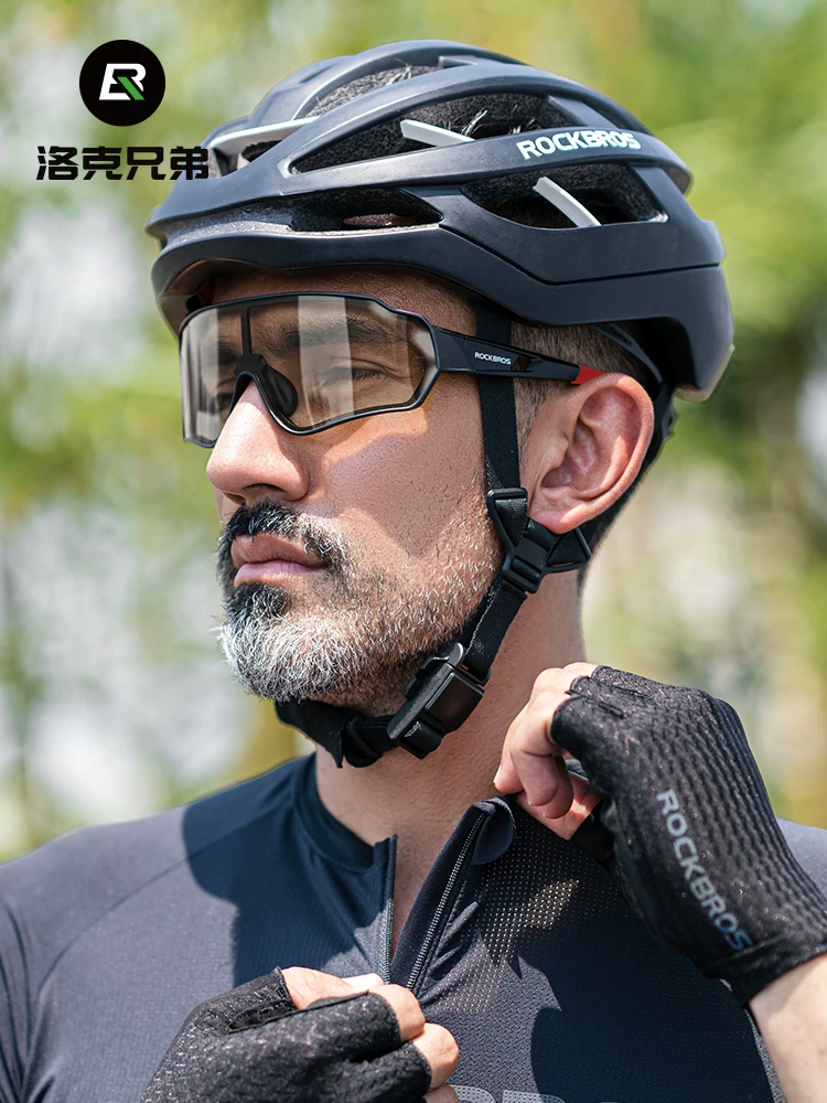 Kính đi xe đạp đổi màu Rock Brothers Kính cận thị phân cực dành cho nam và nữ thể thao ngoài trời xe đạp kính râm chống gió và chống cát