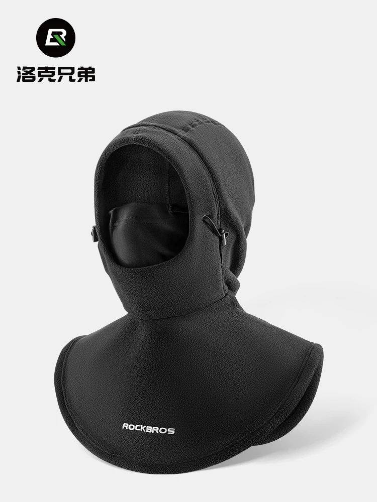 Mũ trùm đầu đi xe đạp bằng lông cừu giữ nhiệt Rock Brothers dành cho xe đạp và xe đạp điện, khăn giữ ấm cổ chống gió ngoài trời dành cho nam và nữ trong mùa đông.