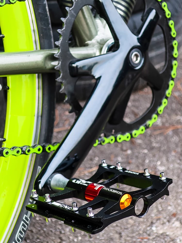 Bàn đạp xe đạp Rock Brothers bàn đạp hợp kim nhôm mang bàn đạp xe đạp leo núi nhẹ mang bàn đạp đi xe đạp