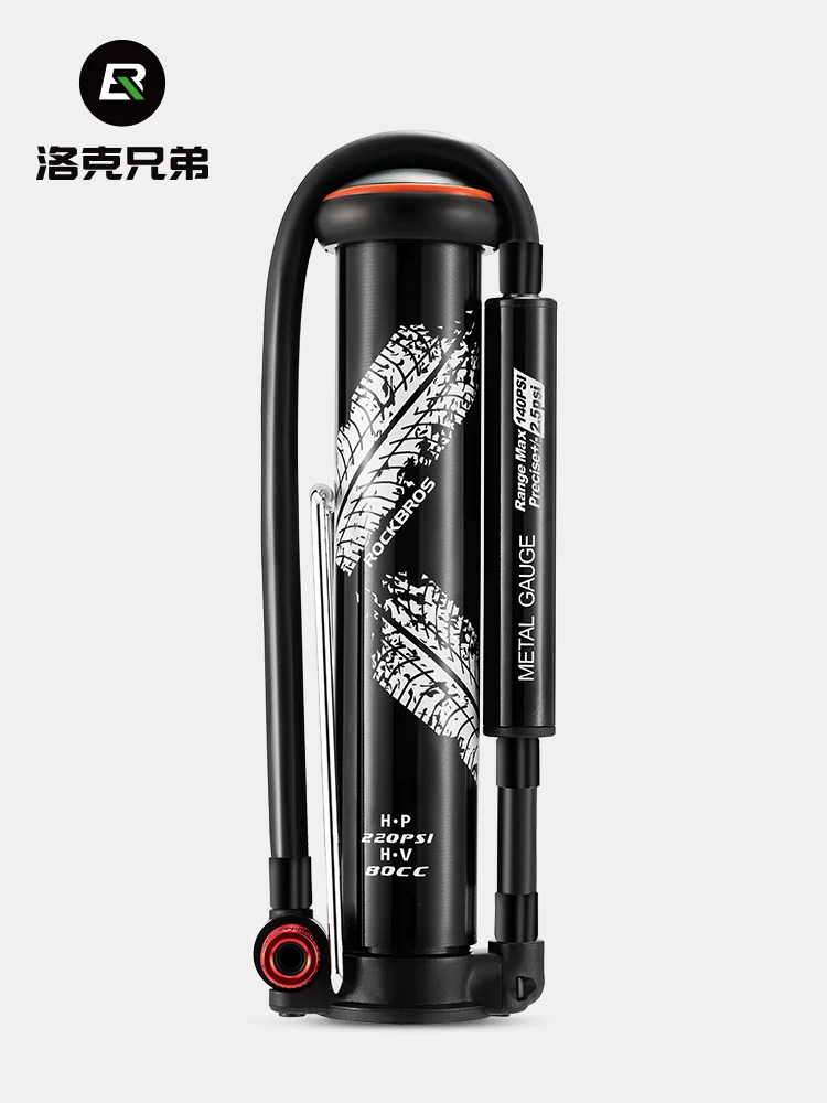 Máy bơm xe đạp mini cầm tay Rock Brothers, áp suất cao, dùng cho bóng rổ, bóng đá, đồ chơi gia đình, xe đạp đường trường