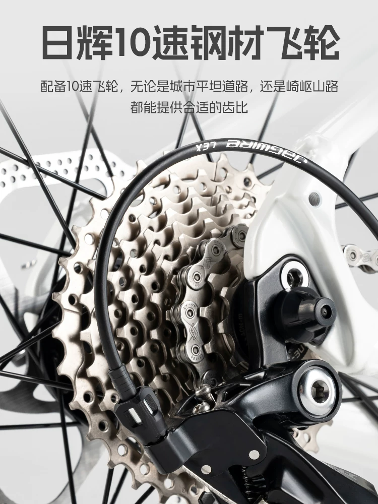 Xe đạp đường trường Rock Brothers dành cho thanh thiếu niên, tay lái lớn, khung lớn, hợp kim nhôm 22inch lớp, nhiều tốc độ, phanh đĩa