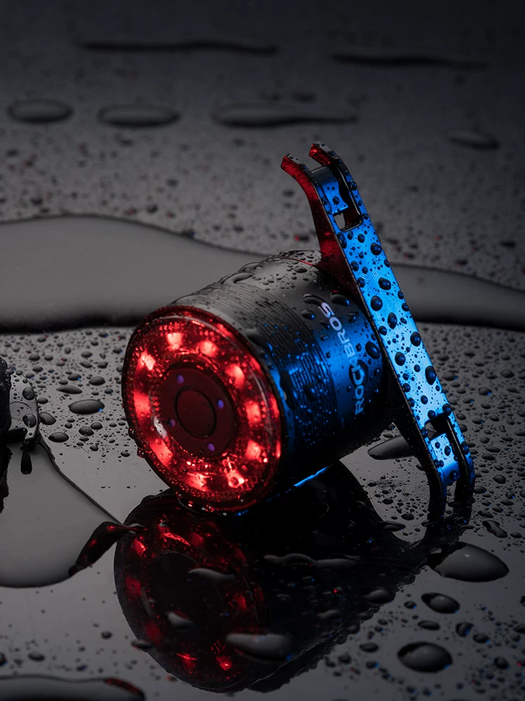 Đèn hậu xe đạp Rock Brothers sạc USB, cảnh báo an toàn khi đạp xe ban đêm, phụ kiện đèn hậu xe đạp đường trường, xe đạp leo núi