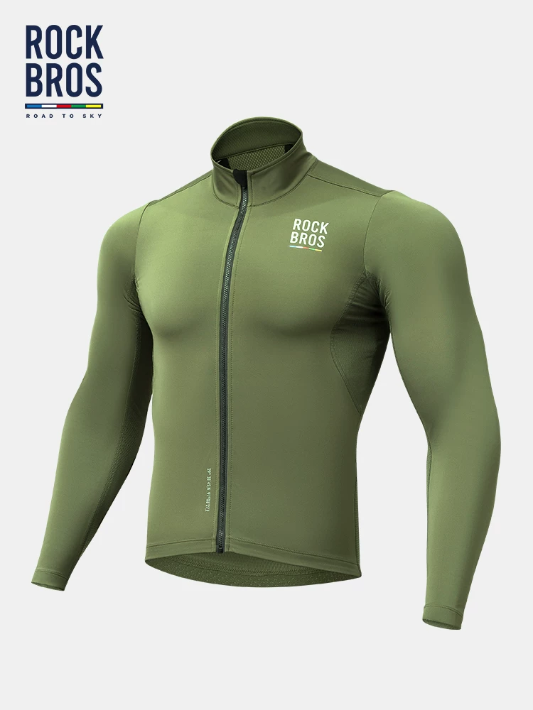 Rock Brothers Sky Road Series Áo đi xe đạp dài tay Áo ấm mùa thu đông Đường xe đạp thể thao Phong cách nam