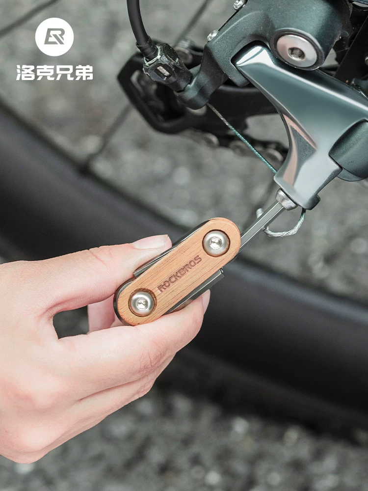 Dụng cụ sửa chữa xe đạp Rock Brothers xe đạp đường bộ và xe đạp leo núi hình lục giác đa chức năng tháo gỡ kết hợp công cụ cầm tay
