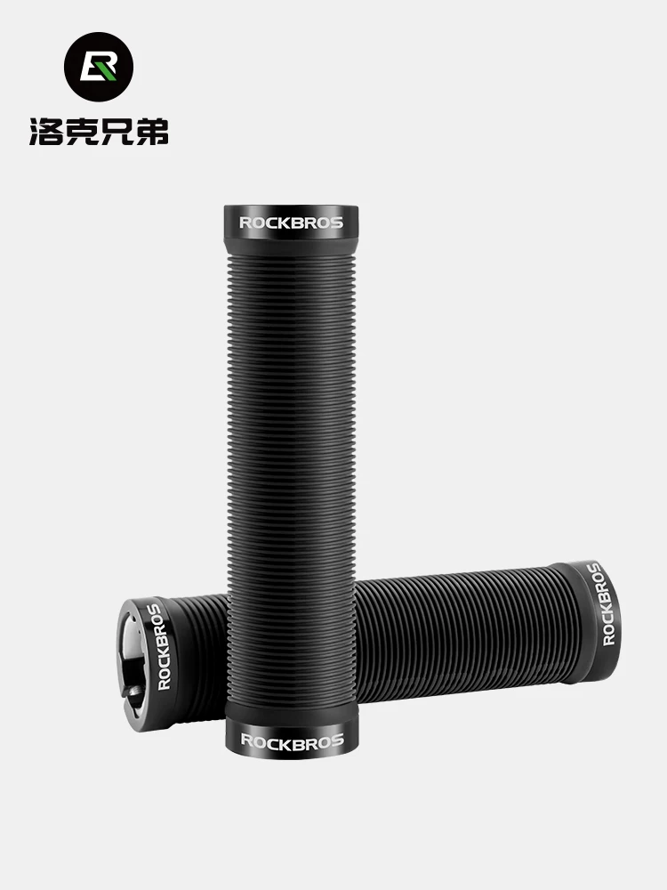 Tay cầm xe đạp leo núi Rock Brothers tay cầm phụ trợ hình viên thịt TPE có khóa chống sốc thoải mái tay lái xe đạp chống trượt