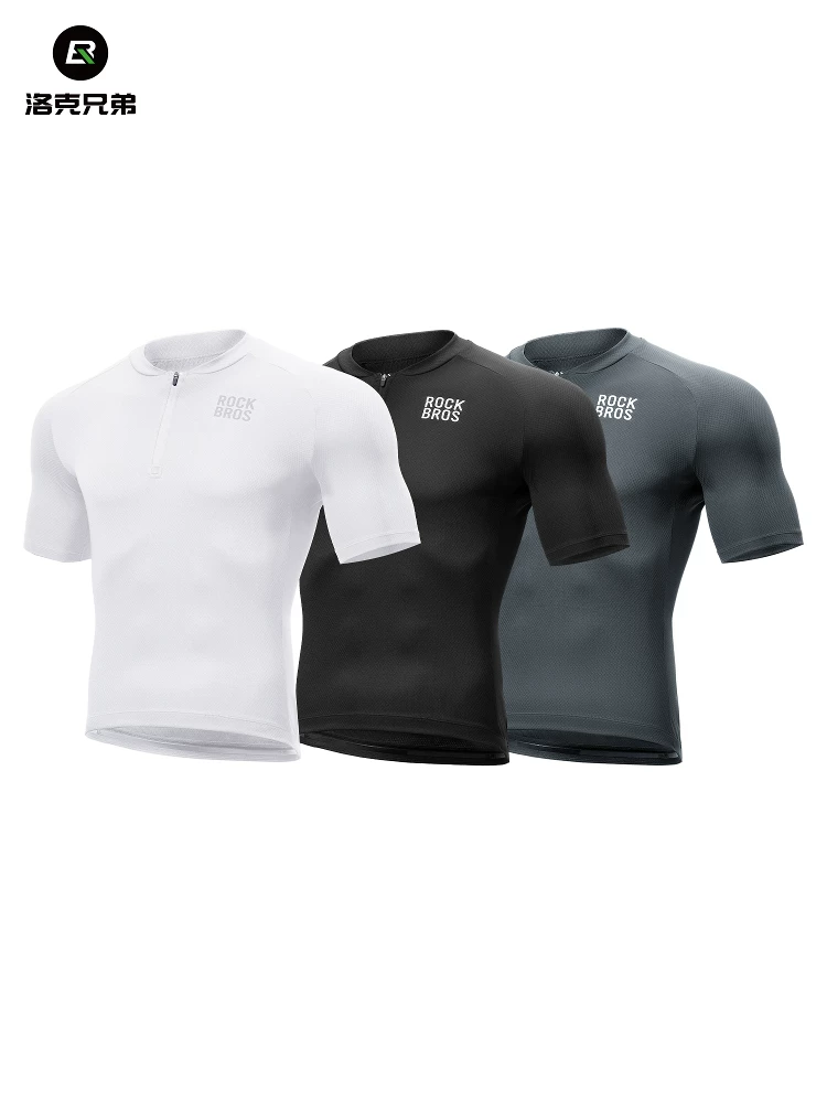 Bộ áo đi xe đạp Rock Brothers quần short ngắn tay thoáng khí đường xe đạp leo núi thể thao nam hàng đầu mùa hè