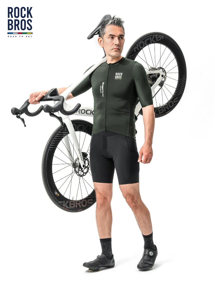 Rock Brothers Sky Road Series Áo đi xe đạp nam tay ngắn Áo khoác thể thao thoáng khí mùa hè