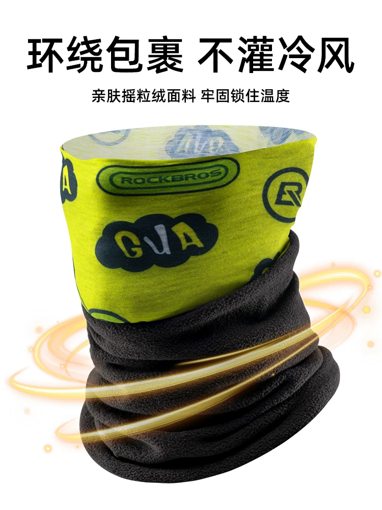 Khăn trùm đầu bằng lông cừu Rock Brothers, mũ giữ ấm, giữ ấm cổ, mặt nạ đi xe đạp ngoài trời dành cho nam và nữ trong mùa thu đông