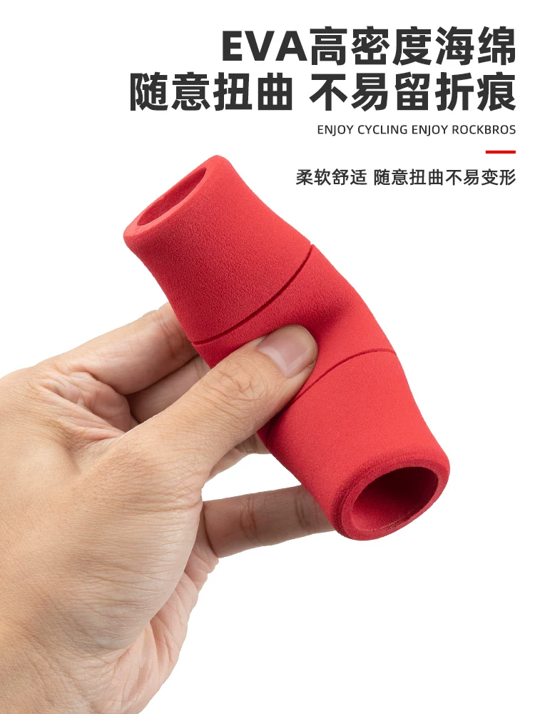 Rock Brothers Tay Lái Xe Đạp Tay Cầm Xe Đạp Leo Núi Khóa Xốp Tay Lái Chống Trơn Trượt Thoải Mái Giảm Chấn Đi Xe Đạp Phụ Kiện Dành Cho Nam