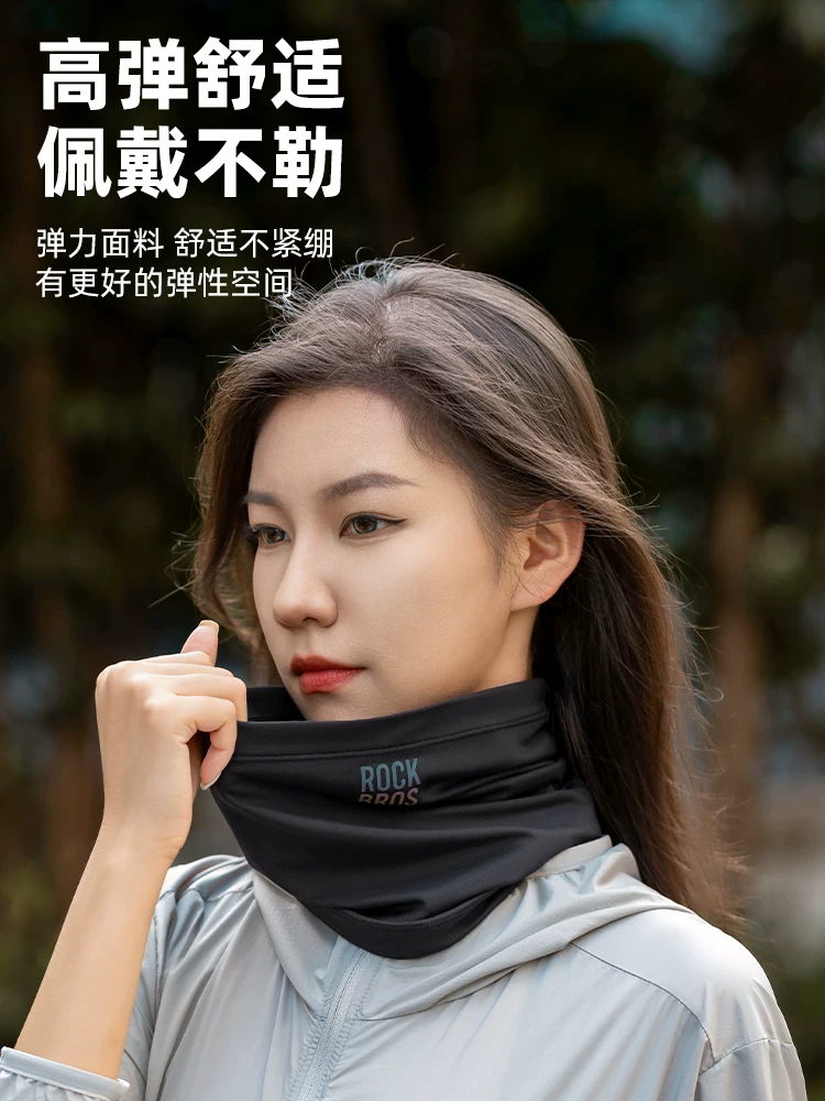 Mặt nạ đi xe đạp Rock Brothers mùa thu đông chống gió giữ ấm cổ, khăn quàng cổ thoáng khí bằng vải lông cừu, đồ dùng ngoài trời unisex