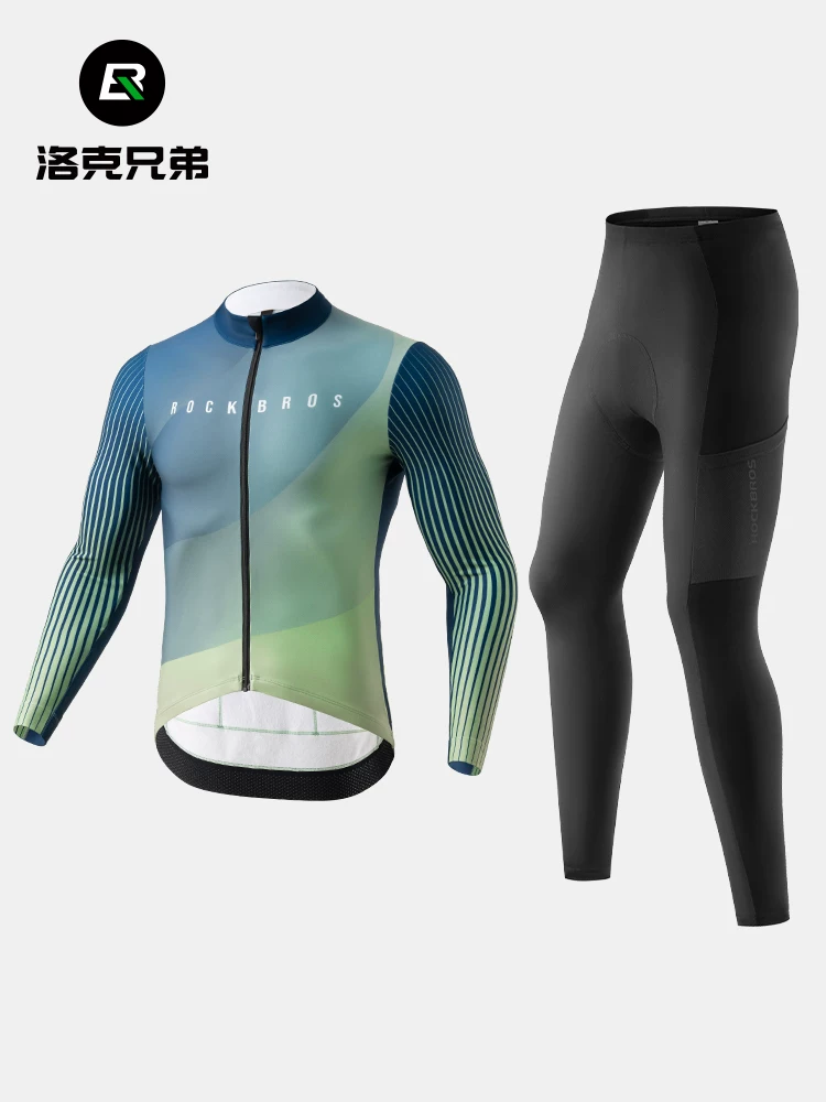 Bộ quần áo đi xe đạp Rock Brothers dài tay mùa thu đông dành cho nam và nữ xe đạp leo núi xe đạp đường bộ thể thao