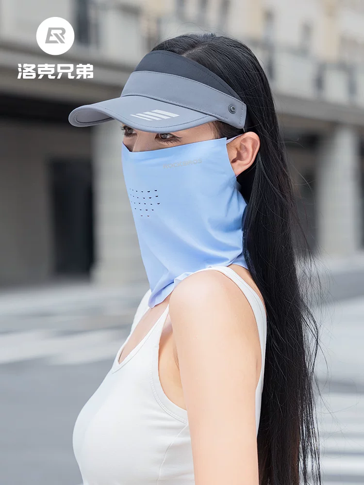 Mặt nạ chống nắng bằng lụa đá Rock Brothers khăn trùm đầu màu gradient khăn quàng cổ chống tia cực tím bảo vệ mặt khi đi xe đạp cho nam và nữ vào mùa hè