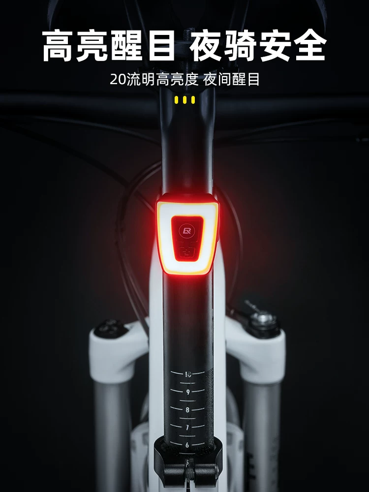 Đèn đuôi mũ bảo hiểm Rock Brothers đèn xe đạp đèn cảnh báo đi xe đạp ban đêm sạc USB độ sáng cao thiết bị đi xe đạp đường trường
