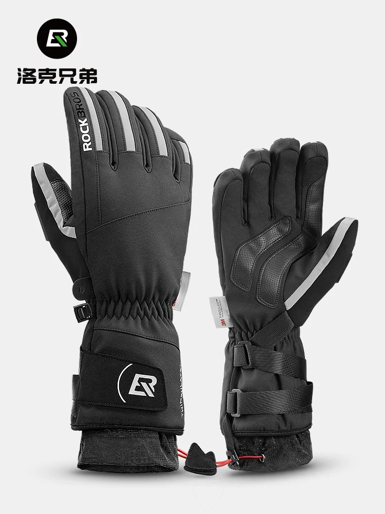 Găng tay đi xe máy Rock Brothers dành cho nam, găng tay giữ ấm mùa đông và chống lạnh cho người lái xe, thích hợp cho xe máy, xe đạp và xe điện.
