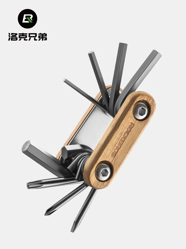 Dụng cụ sửa chữa xe đạp Rock Brothers xe đạp đường bộ và xe đạp leo núi hình lục giác đa chức năng tháo gỡ kết hợp công cụ cầm tay
