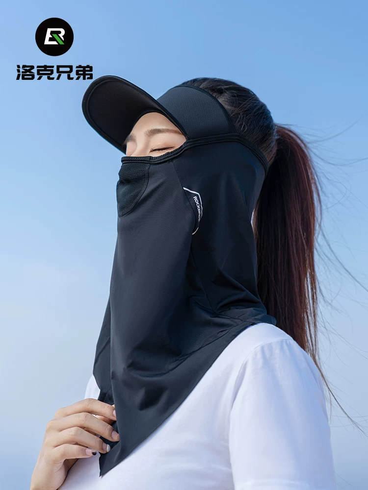 Khăn che mặt chống nắng Rock Brothers, chất liệu vải lụa đá, che kín mặt, khăn quàng cổ, dành cho nam, mùa hè, dùng khi câu cá, đi xe máy