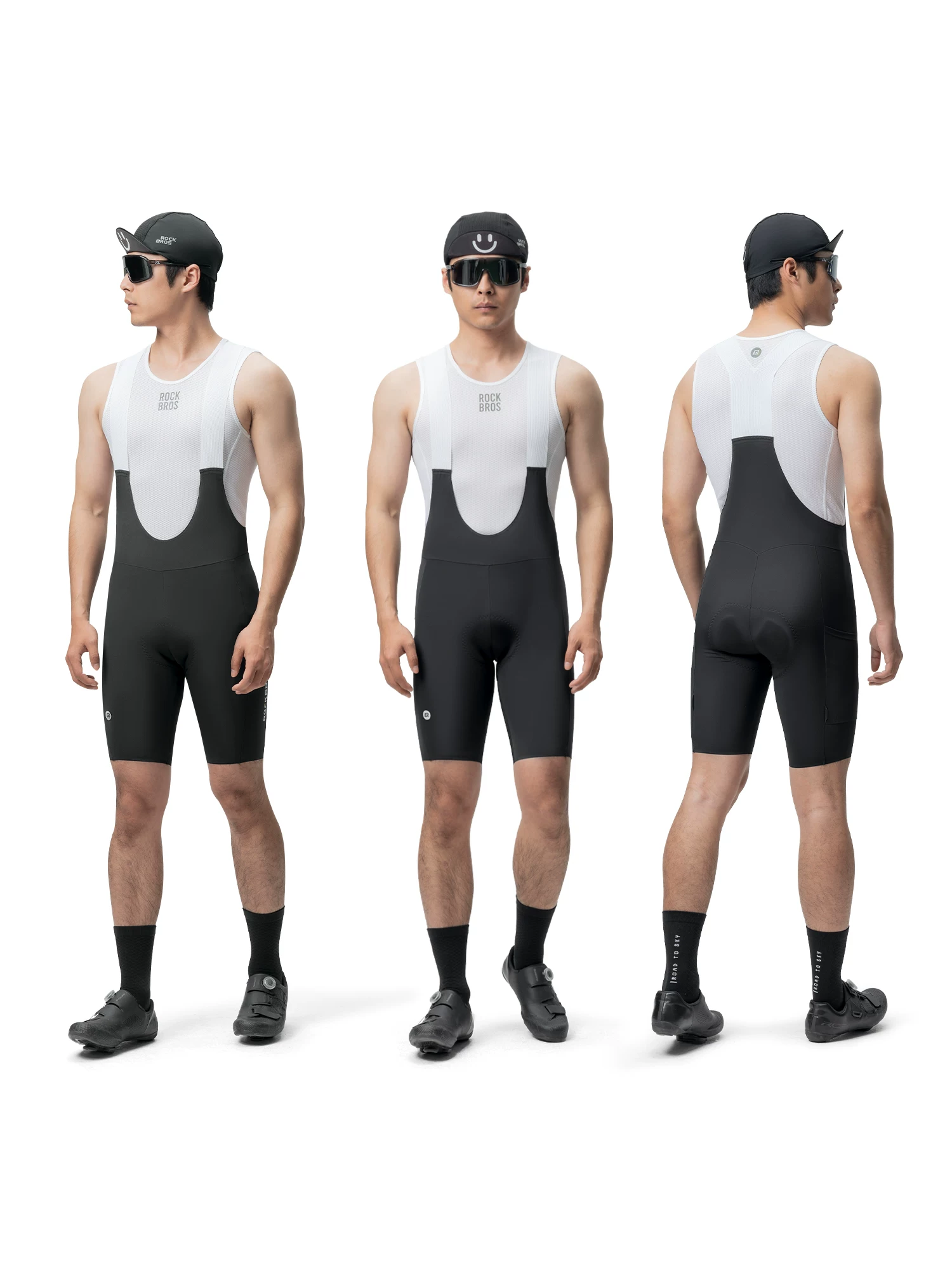 Quần short đi xe đạp Rock Brothers quần short yếm đi xe đạp leo núi đường bộ quần nam và nữ miếng đệm xốp mùa hè thiết bị đi xe đạp