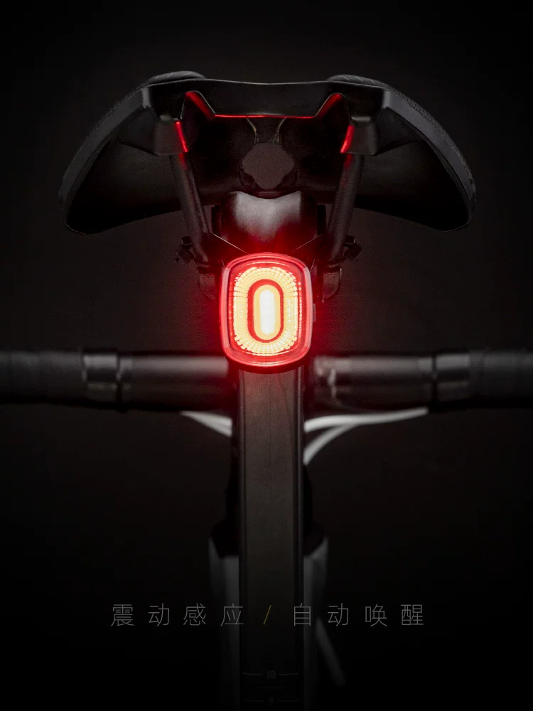 Đèn hậu xe đạp Rock Brothers xe đạp leo núi xe đạp đường bộ đi đêm cảm biến thông minh sạc đèn phanh thiết bị đạp xe
