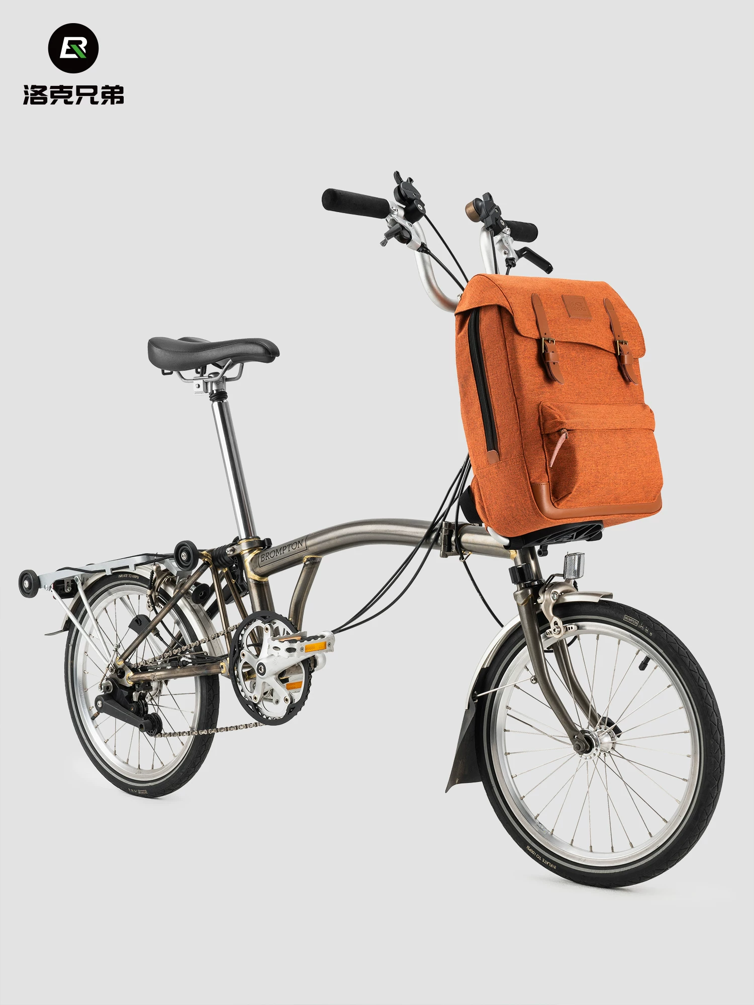 Túi xe đạp gấp nhỏ Rock Brothers, túi đeo trước kiểu retro, túi ghi đông xe đạp, đi xe đạp đô thị, đi làm