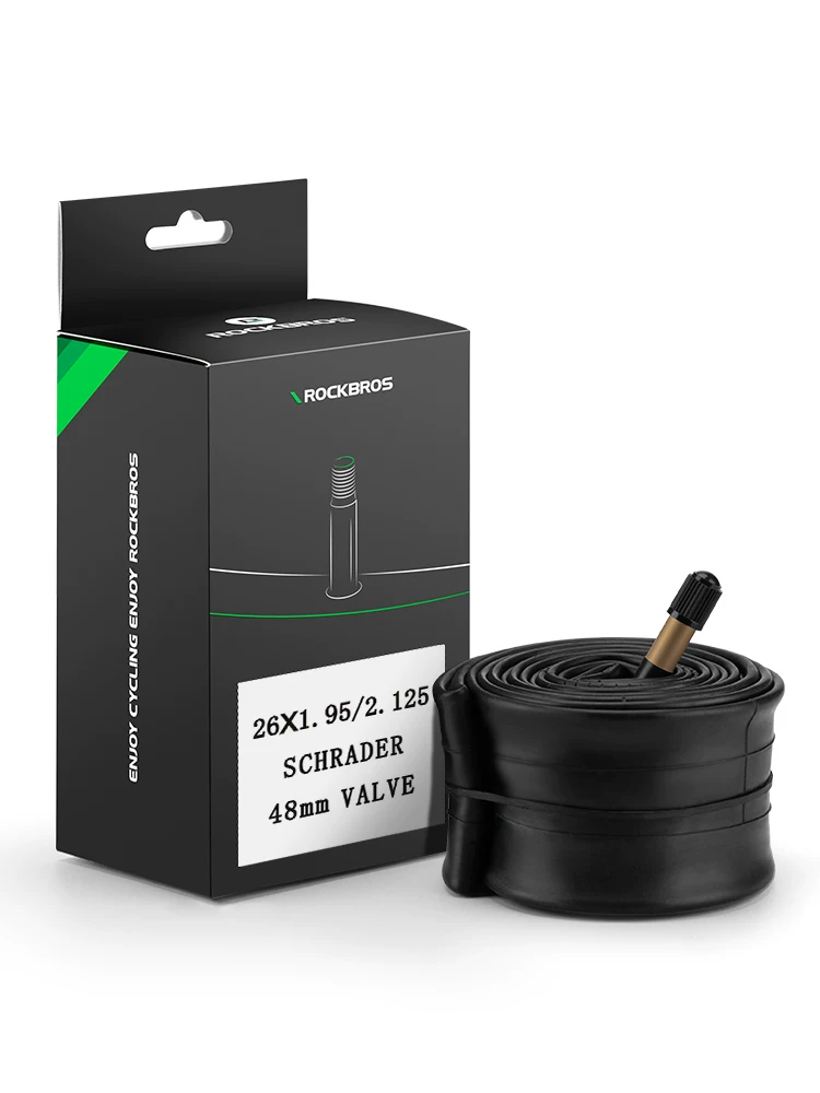 Ruột xe đạp Rock Brothers 26/27.5 inch 1.95/2.125 van Schrader cao su butyl dành cho xe đạp leo núi