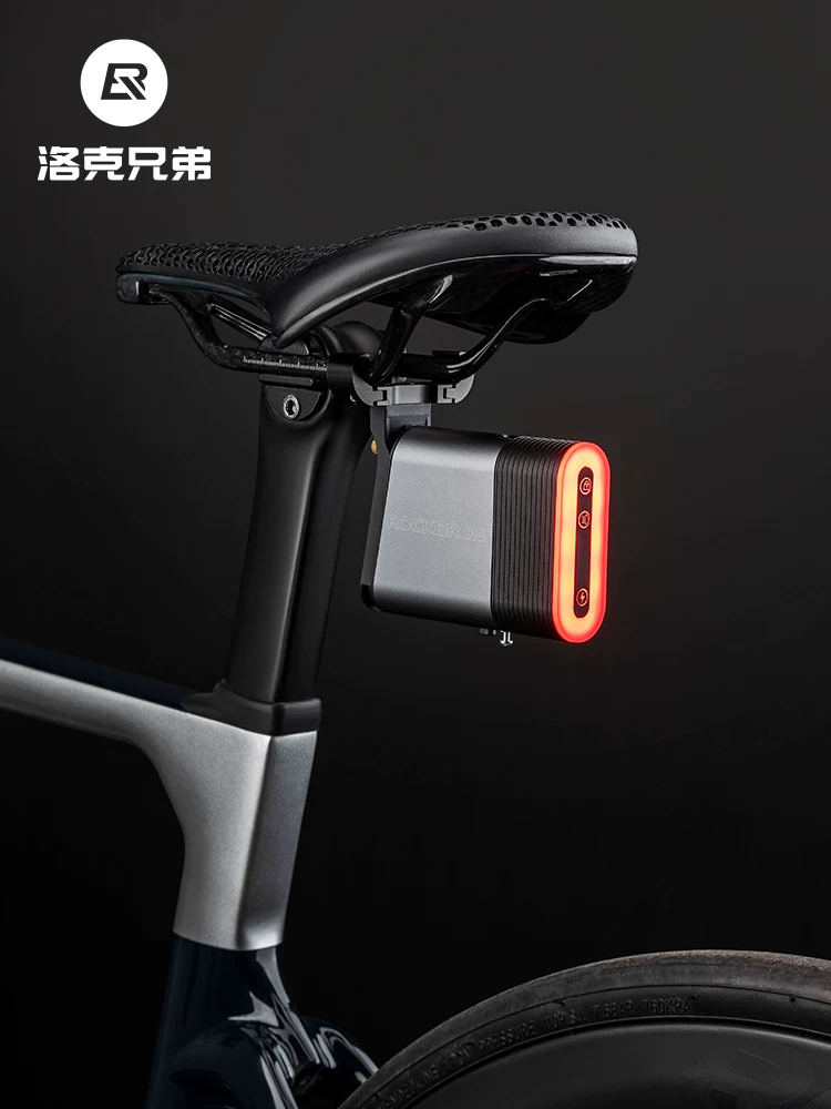 Đèn hậu xe đạp Rock Brothers, khóa mũ bảo hiểm thông minh, khóa cáp thép mật mã Bluetooth, dành cho xe đạp leo núi, đi đêm