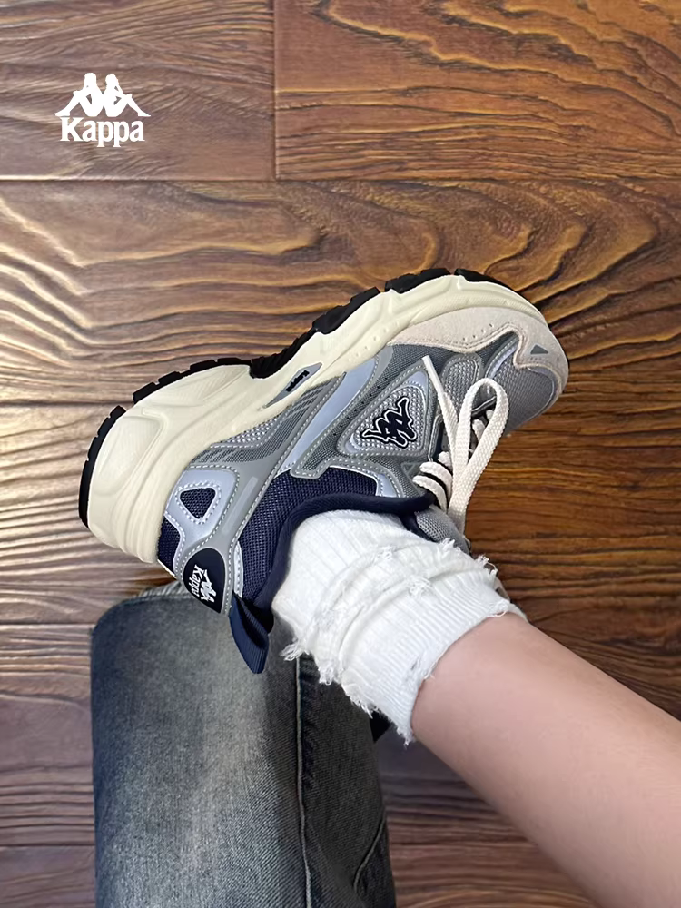 Giày nữ Kappa kiểu retro, giày bố nữ, giày thể thao đế dày mùa đông 2025 mới, giày đôi đa năng, giày thường ngày