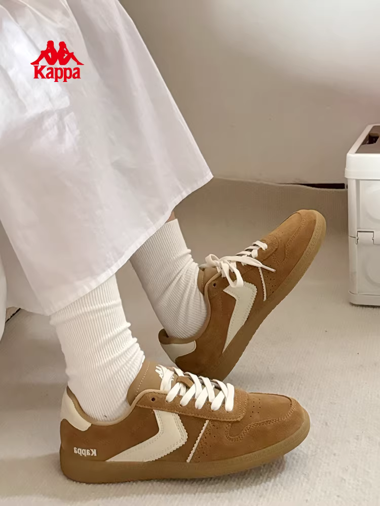 Giày nữ Kappa kiểu retro, giày tập luyện Đức, giày thể thao nữ 2025 mới, giày thể thao cổ thấp phổ biến, giày mùa đông đa năng, giày thường ngày