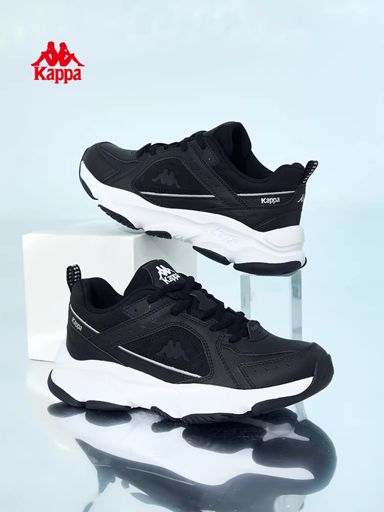 Giày bố Kappa dành cho nữ, kiểu dáng mới mùa đông 2025, giúp chân trông nhỏ hơn, giày chạy bộ, đế dày, giày đôi thời trang.