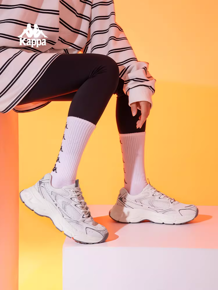 Giày bố nữ Kappa mùa đông 2025 kiểu mới siêu hot, giày trắng đế dày giúp chân trông nhỏ nhắn, giày chạy bộ đế mềm thời thượng