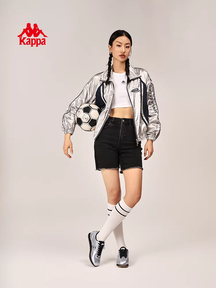 Giày thể thao đế mỏng Kappa bạc dành cho nữ mùa đông 2025 mới, nhẹ, giảm sốc, thời trang, giày thường ngày