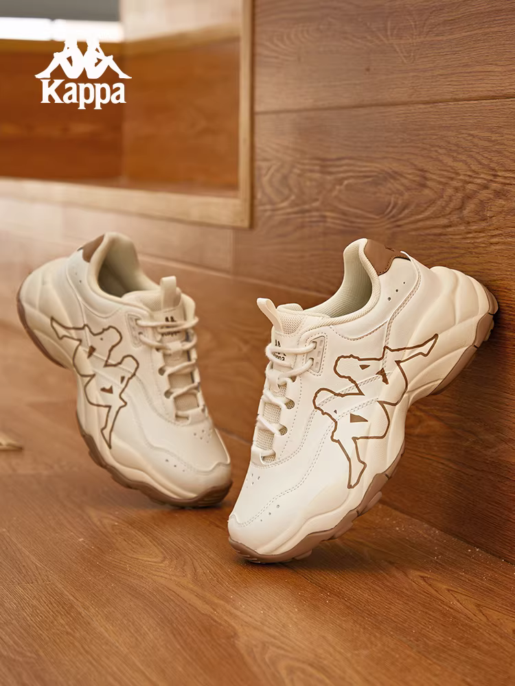Giày nữ Kappa kiểu retro cổ điển, giày bố mùa đông 2025, giày thể thao đế dày dành cho cặp đôi, giày đa năng, giày thường ngày