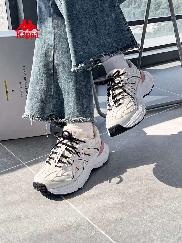 Giày bố nữ Kappa mùa đông 2025 mới đế dày tăng chiều cao giày thể thao đa năng nhẹ nhàng