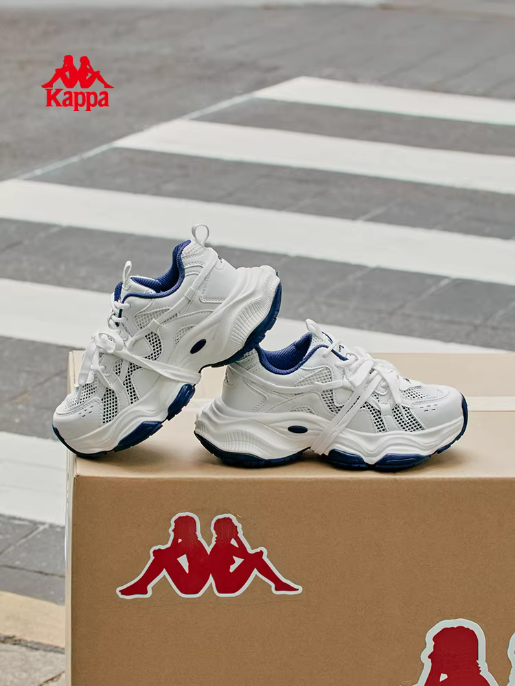 Giày thể thao lưới thoáng khí Kappa dành cho nữ, kiểu mới mùa đông 2025, màu trắng, nhẹ, thoải mái, không gây khó chịu.