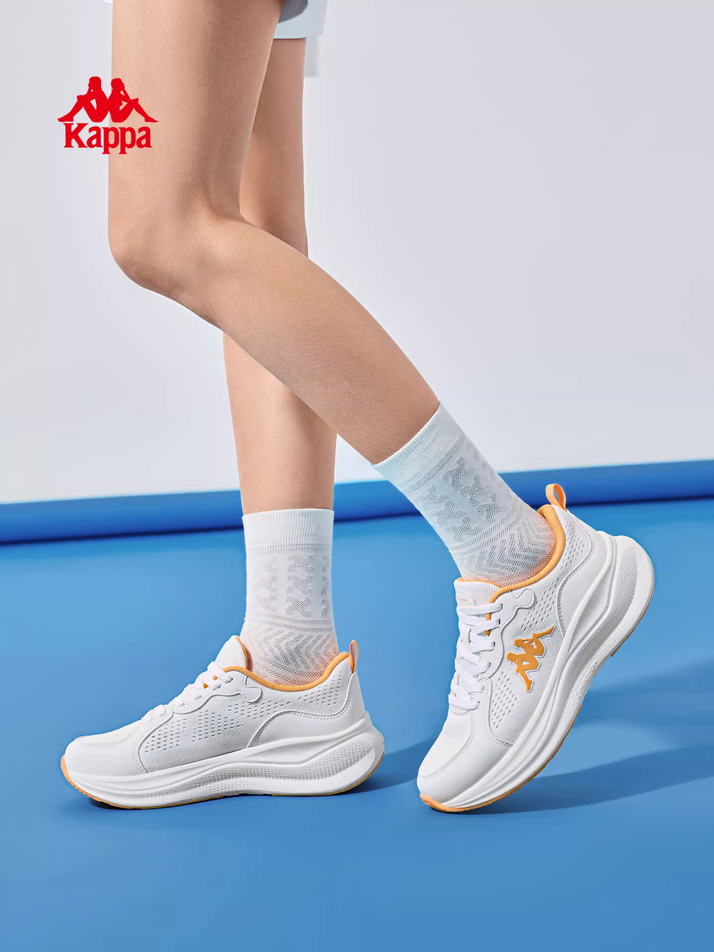 Giày thể thao nhẹ Kappa dành cho nữ mùa đông 2025, kiểu giày bố đế dày, đế mềm, êm ái, phong cách retro, giày chạy bộ