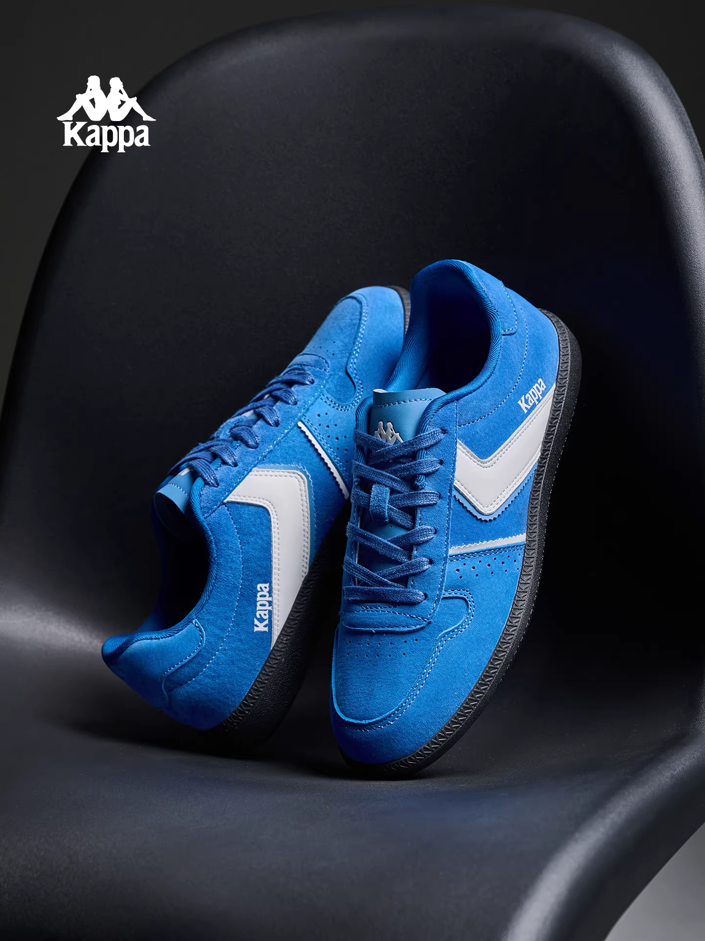 Giày thể thao nam Kappa màu xanh cổ điển, kiểu dáng retro, mùa đông 2025, giày sneaker cổ điển, đế mỏng, phong cách thường ngày.