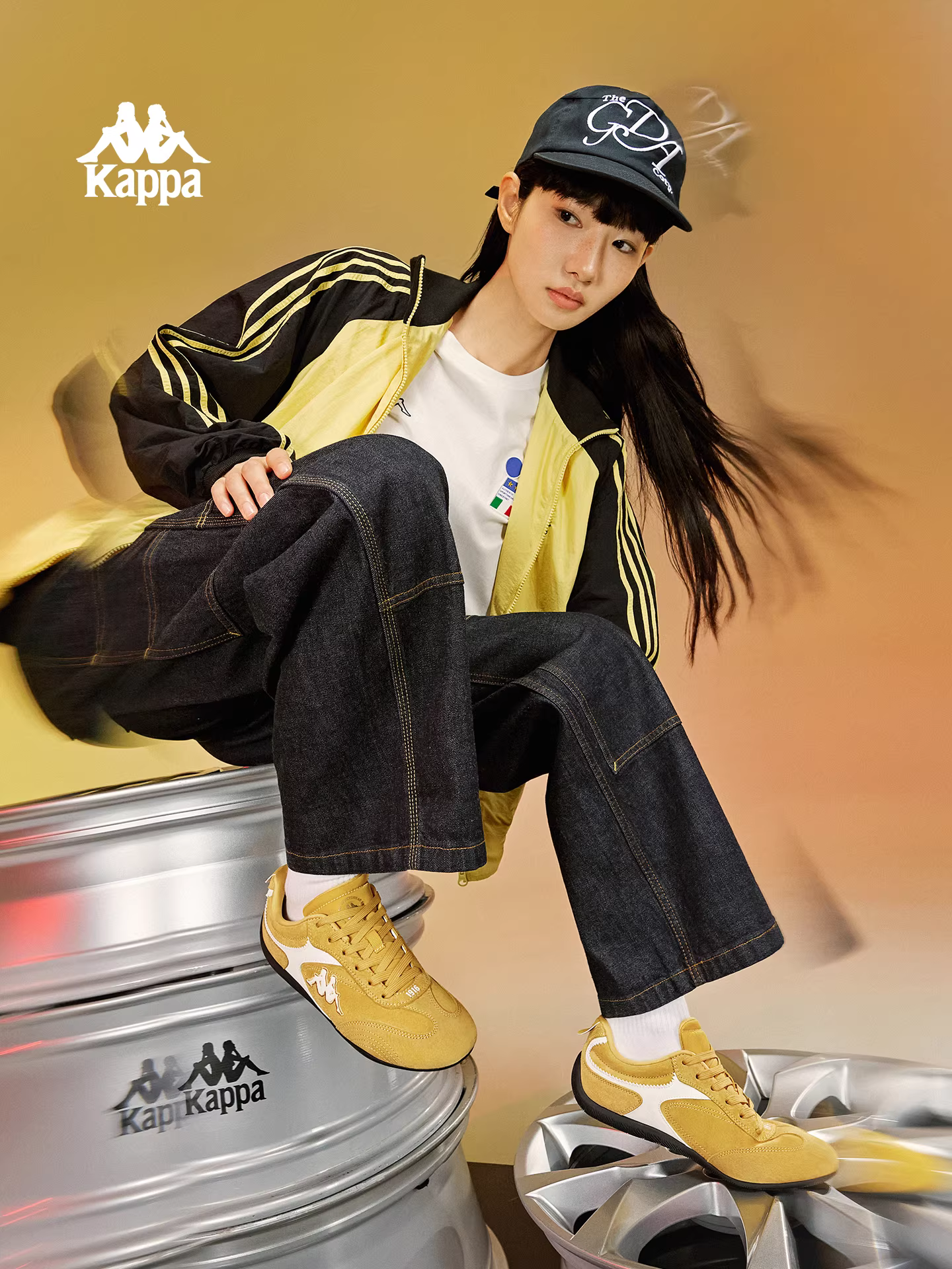 Giày đua KappaWing dành cho nữ mùa đông 2025, kiểu dáng retro đa năng, giày tập luyện Đức, đế mỏng, giày thể thao thường ngày