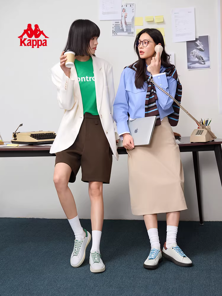 [Giải phóng mặt bằng đặc biệt] Giày thể thao đế dày Kappa dành cho nữ Mùa đông 2025 Giày trắng đa năng mới