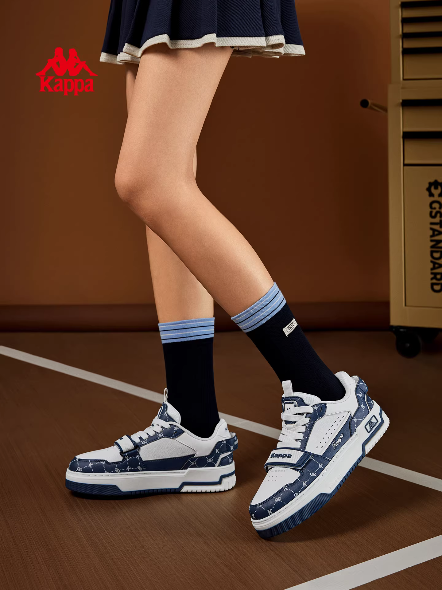 Giày thể thao đế dày Kappa dành cho nữ mùa đông 2025 mới, đế mềm, đa năng, màu trắng, phong cách thường ngày, thời trang, giày thể thao