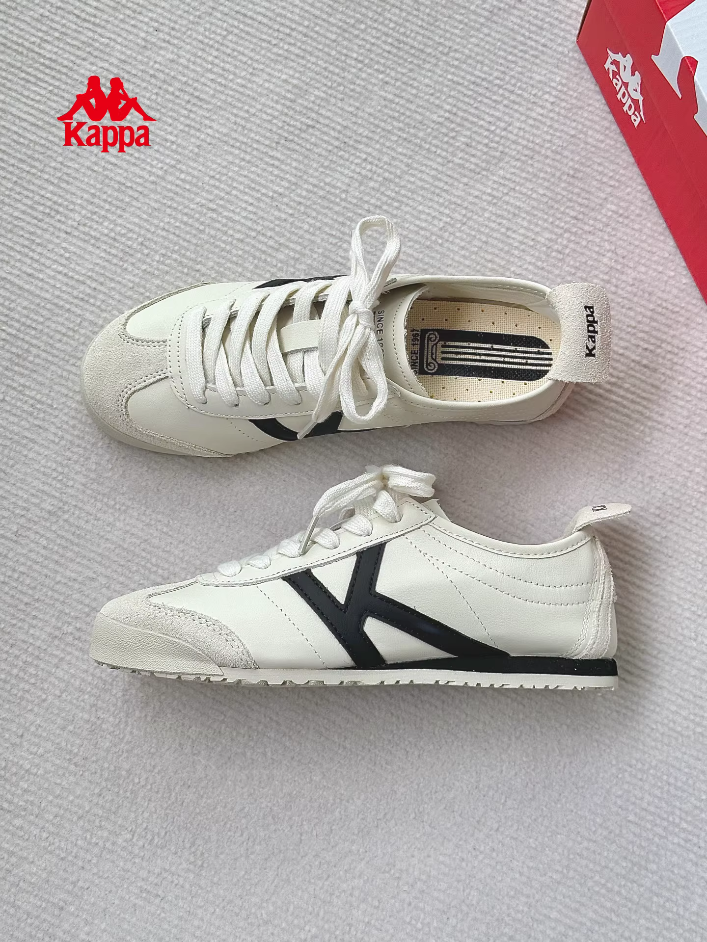 Giày thể thao Kappa retro Đức dành cho nữ 2025, mẫu mới mùa đông, đế mỏng, nhẹ, kiểu dáng thấp, đa năng, phong cách thường ngày