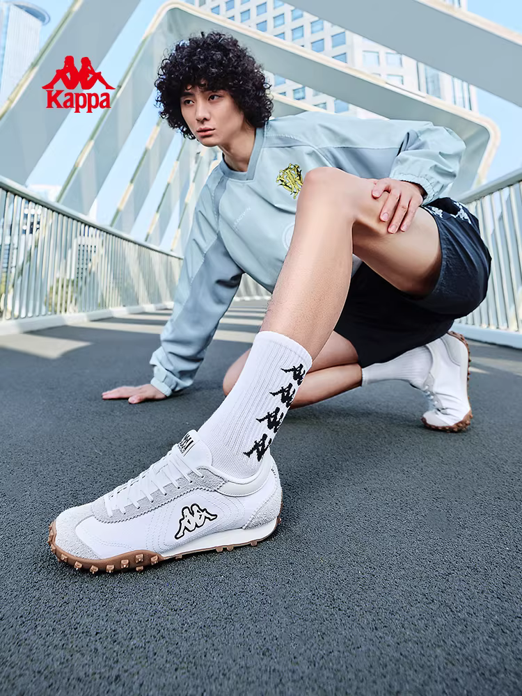 Giày thể thao Kappa Echo nam mùa đông 2025 mới chống mài mòn đế mềm màu trắng giày chạy bộ nhẹ giày