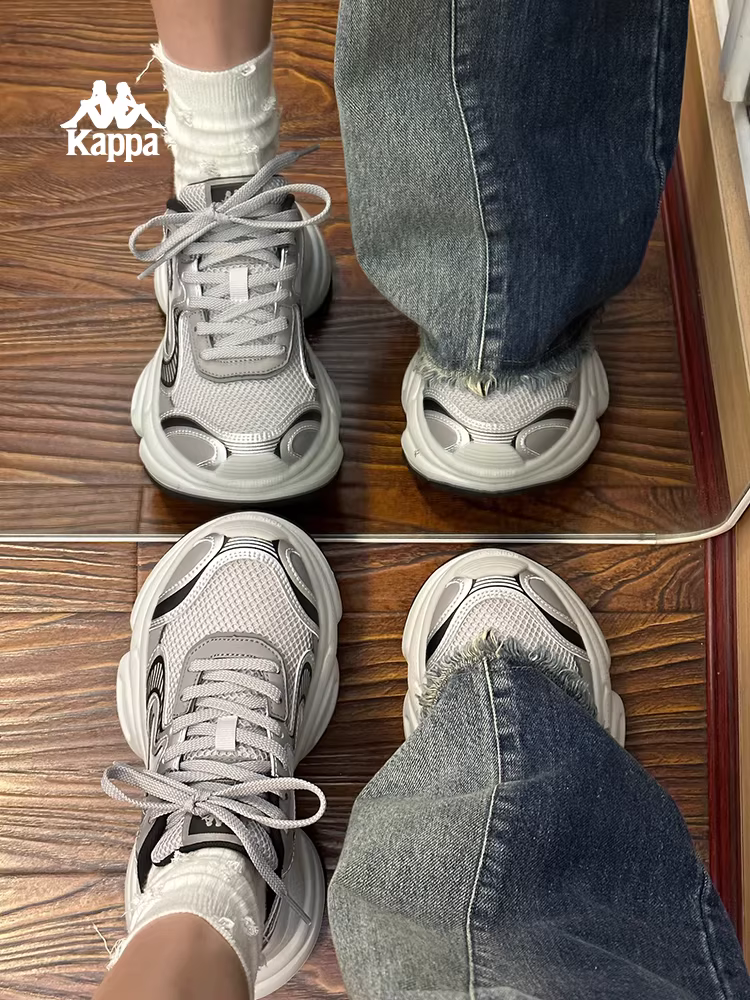 Giày thể thao đế dày kiểu bố Kappa nữ 2025 mới phong cách retro