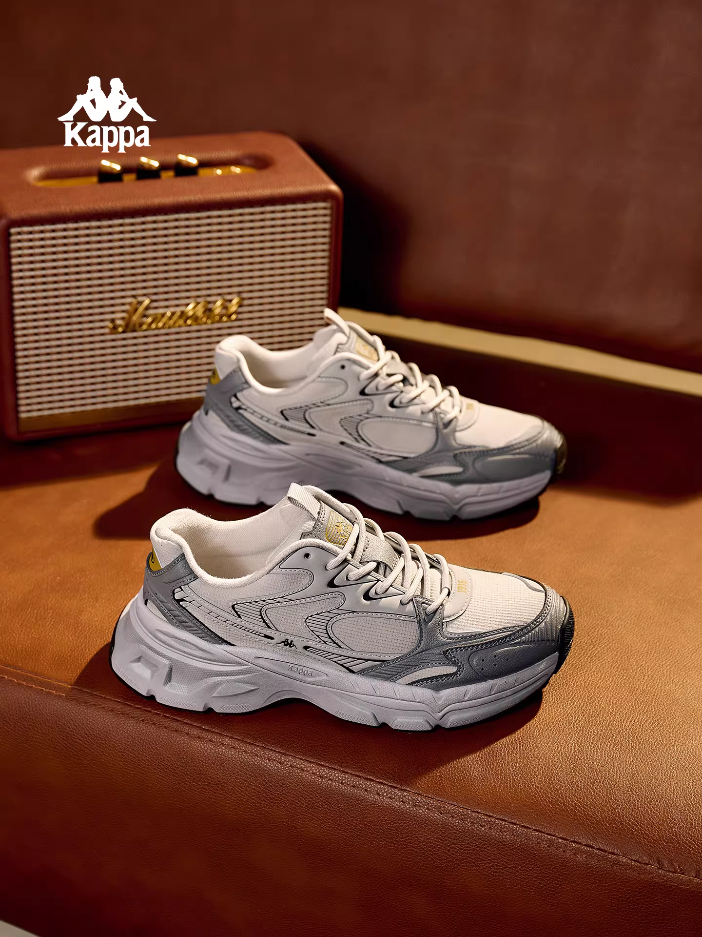 [Giải phóng mặt bằng đặc biệt] Giày Kappa Dad dành cho nam Mùa đông 2025 Giày thể thao đế dày mới Giày chạy bộ thông thường