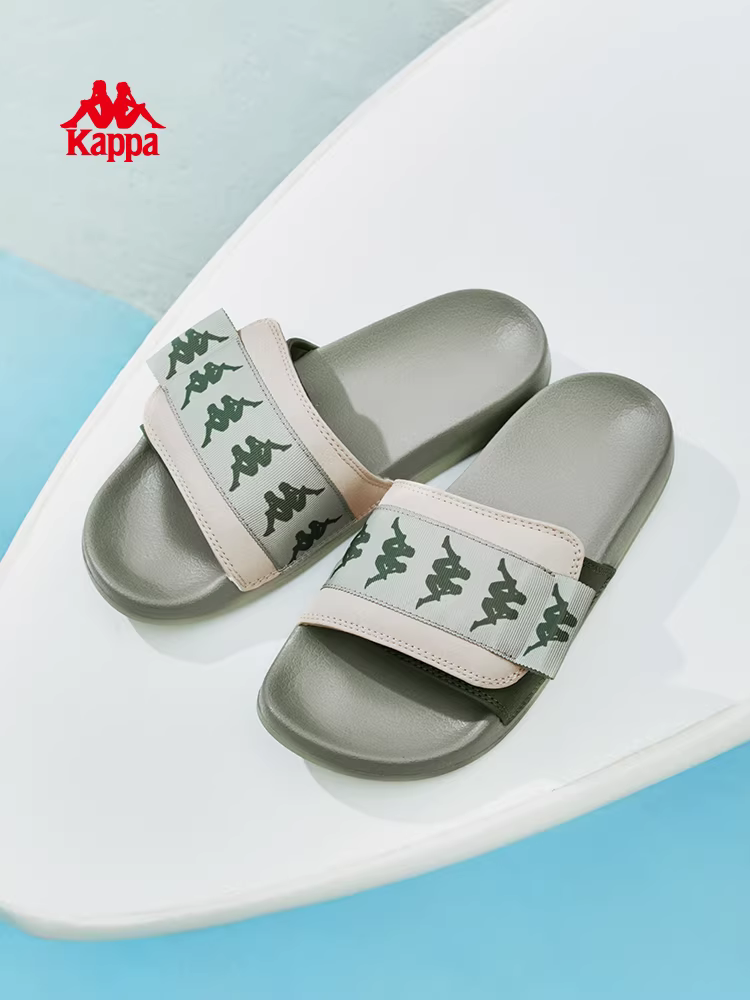 Dép nam Kappa mùa hè 2025 kiểu mới có logo, quai dán, đế mềm chống trơn, giày đi biển